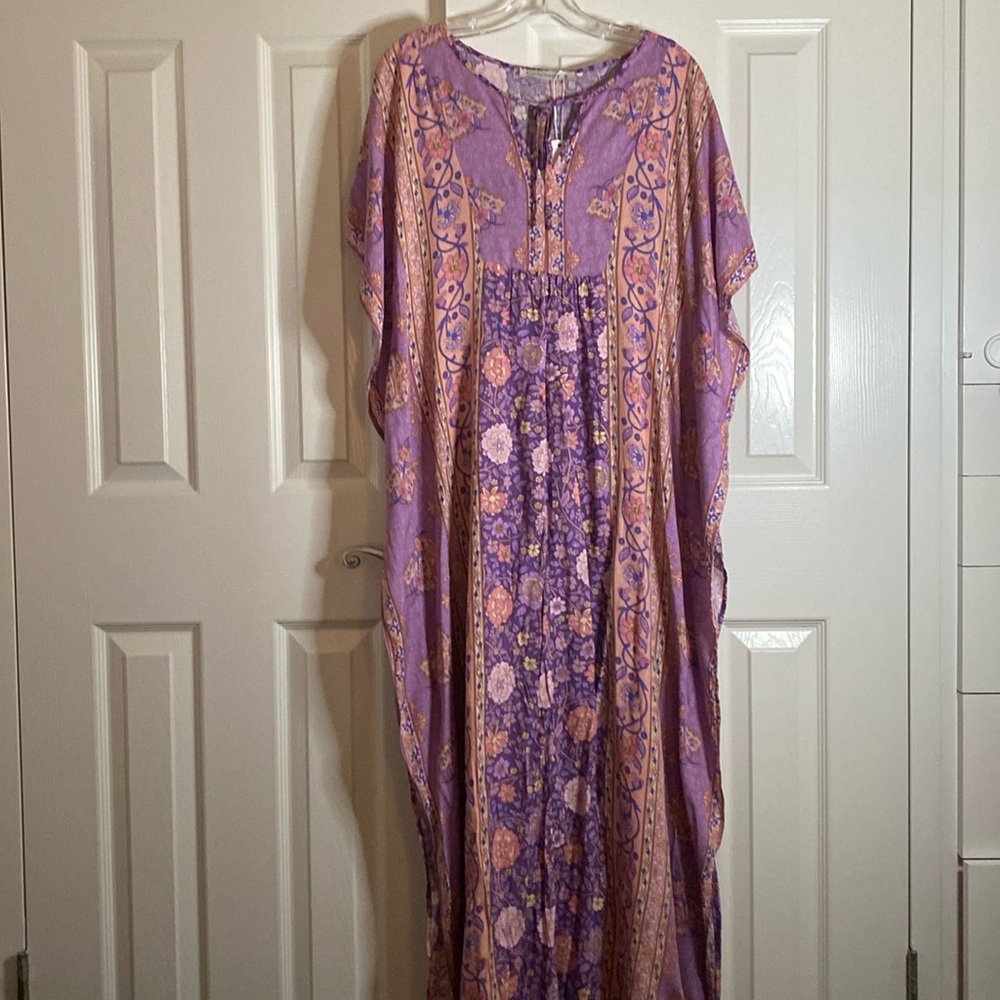 Pink bohemian sheath maxi dress